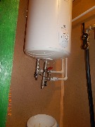 обвязка водонагревателя с кранами для сброса на зиму
